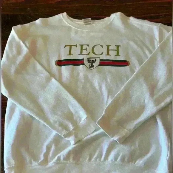 Texas Tech Graphic Print Crew Neck Sweatshirt Comfort Colors Size Lg - Picture 2 of 6